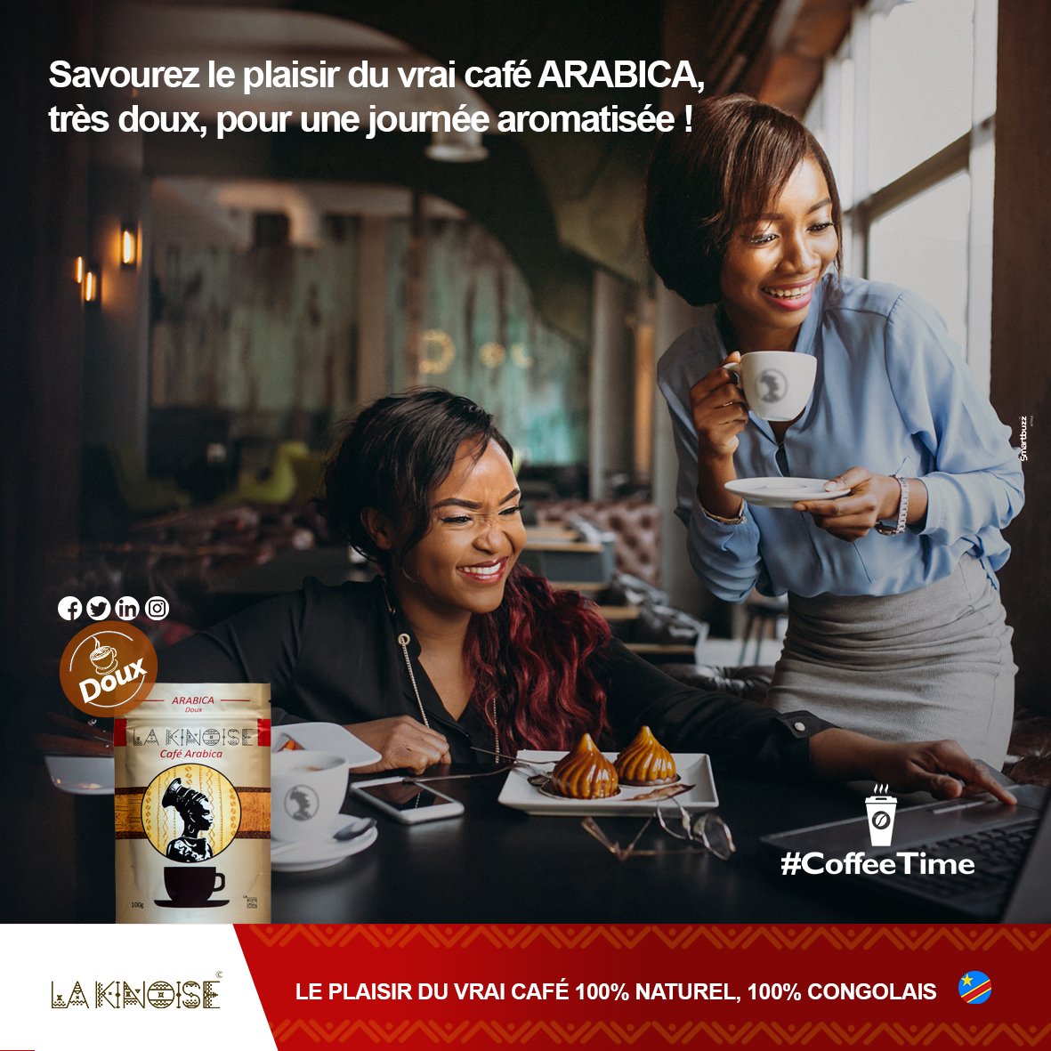 CafeKinoise's tweet photo. Aromatisez vos journées avec le café ARABICA☕️ de Lakinoise. 😍
Le premier café cultivé et produit à Kinshasa, 100% naturel, 100% Congolais. 🇨🇩
✅Disponible dans vos supermarchés à Kinshasa, Matadi, Boma et Lubumbashi 
#Café #MadeInCongo #Arabica #Arabusta #Mochaccino #Rdcongo https://t.co/La8HvUPuoR