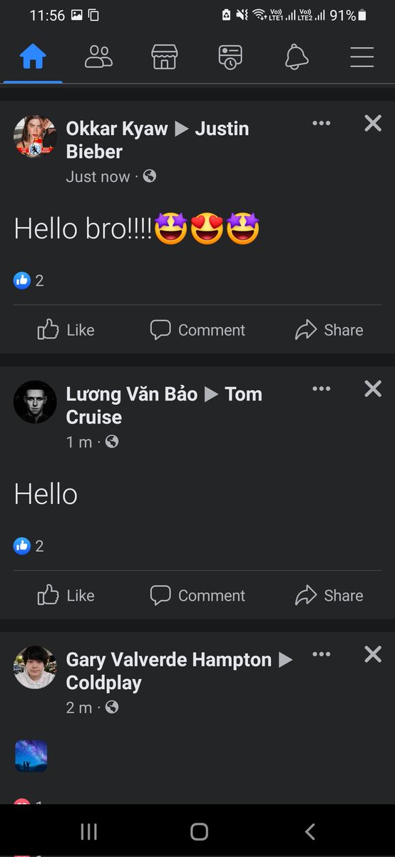vxunderground's tweet photo. This morning Facebook pushed bad code to prod. Facebook users feeds are being inundated with messages to popular celebrities from individuals they do not know or follow. It has resulted in the social media website being virtually usable (more than before).

*Not our images https://t.co/lT18xi9A0X