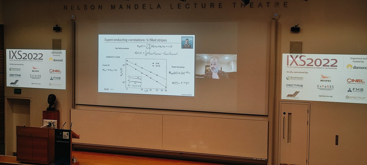 DiamondLightSou's tweet photo. Ready for another day of #InelasticXrayScattering #science at #IXS2022
Today we are starting with Prof. Tom Devereaux from @Stanford 🇺🇸 talking about how RIXS changed the landsacape and phase diagram of the cuprates. https://t.co/6JO4YcY8Qj
