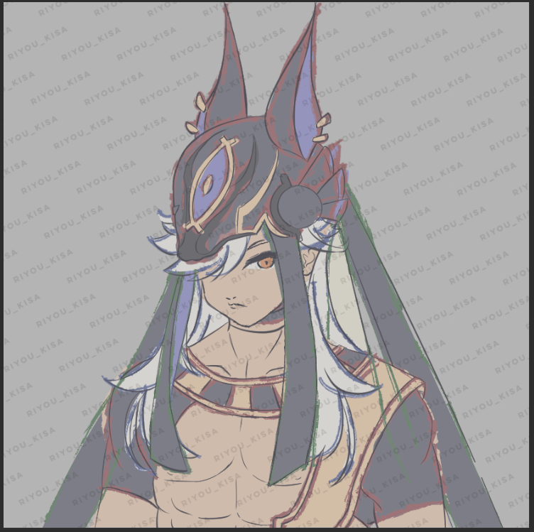 Riyou_Kisa's tweet photo. 🎨#WIP
I don't really #Genshin but #Cyno 🥲🥺🦐🦐🦐
Genshin Merch print?

Did Anatomy prac.
Lineart halfway. Will continue another day
#RK3Draws #RK3Art #art #artistsontwitter https://t.co/eRYvnITQaR