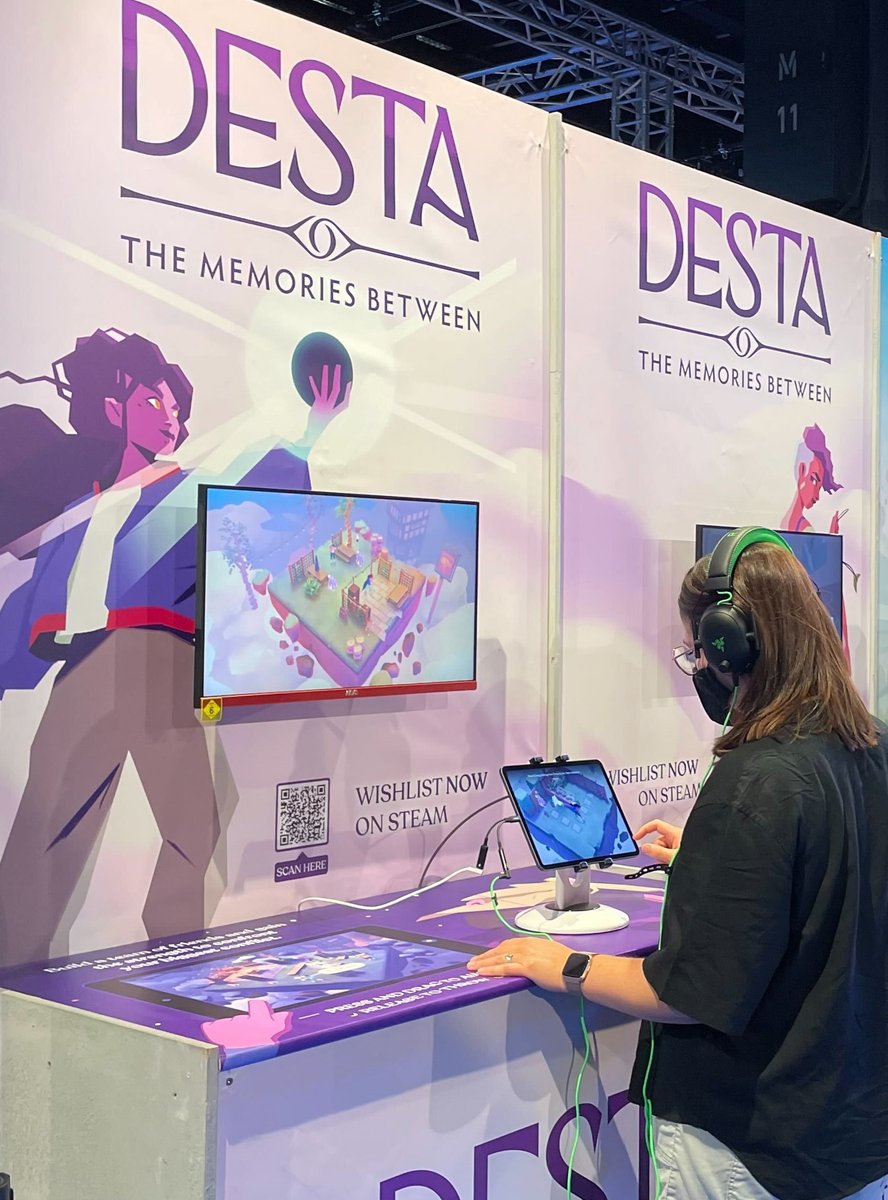 ustwogames's tweet image. We're at @gamescom this week!!
Showcasing Desta: The Memories Between👁️✨

@IndieArenaBooth Stand 50/51 - Come and say hi! 👋