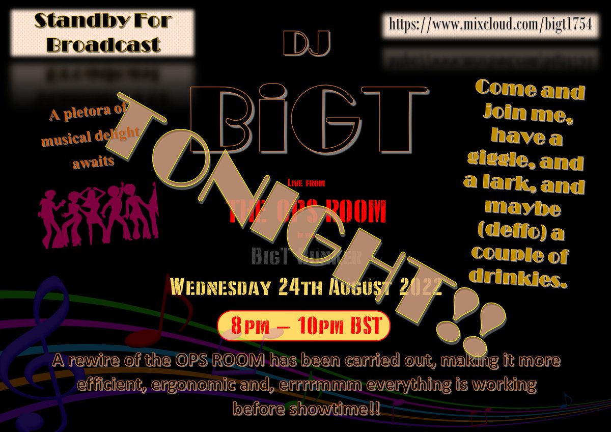 bigt1754's tweet photo. Do join me for larks and choonage this evening at https://t.co/md3j0VV0qp.
#80smusic #90sMusic https://t.co/fyw2hklLZC