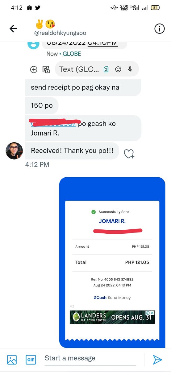 nixtradingg's tweet photo. 🍂Proof of Transaction🍂
globe load convert to GCash 19%dc
trade load to gcash

Thankyouu for trusting ❤️ https://t.co/MRiHMfRwI3
