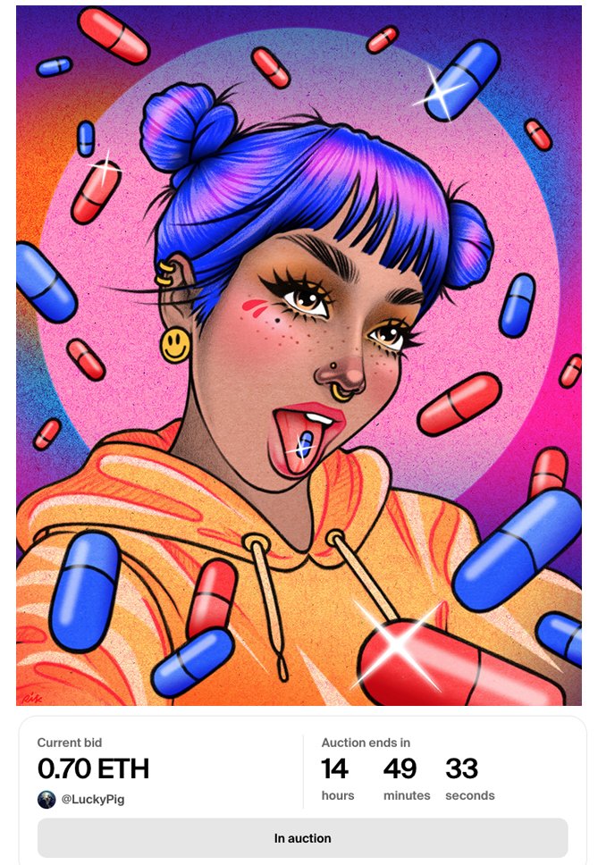 rikleedraws's tweet photo. It's a GM here because my new piece "Multiple Realities" is in auction! 😊✨❤️‍🔥 https://t.co/H1DRma0DNt