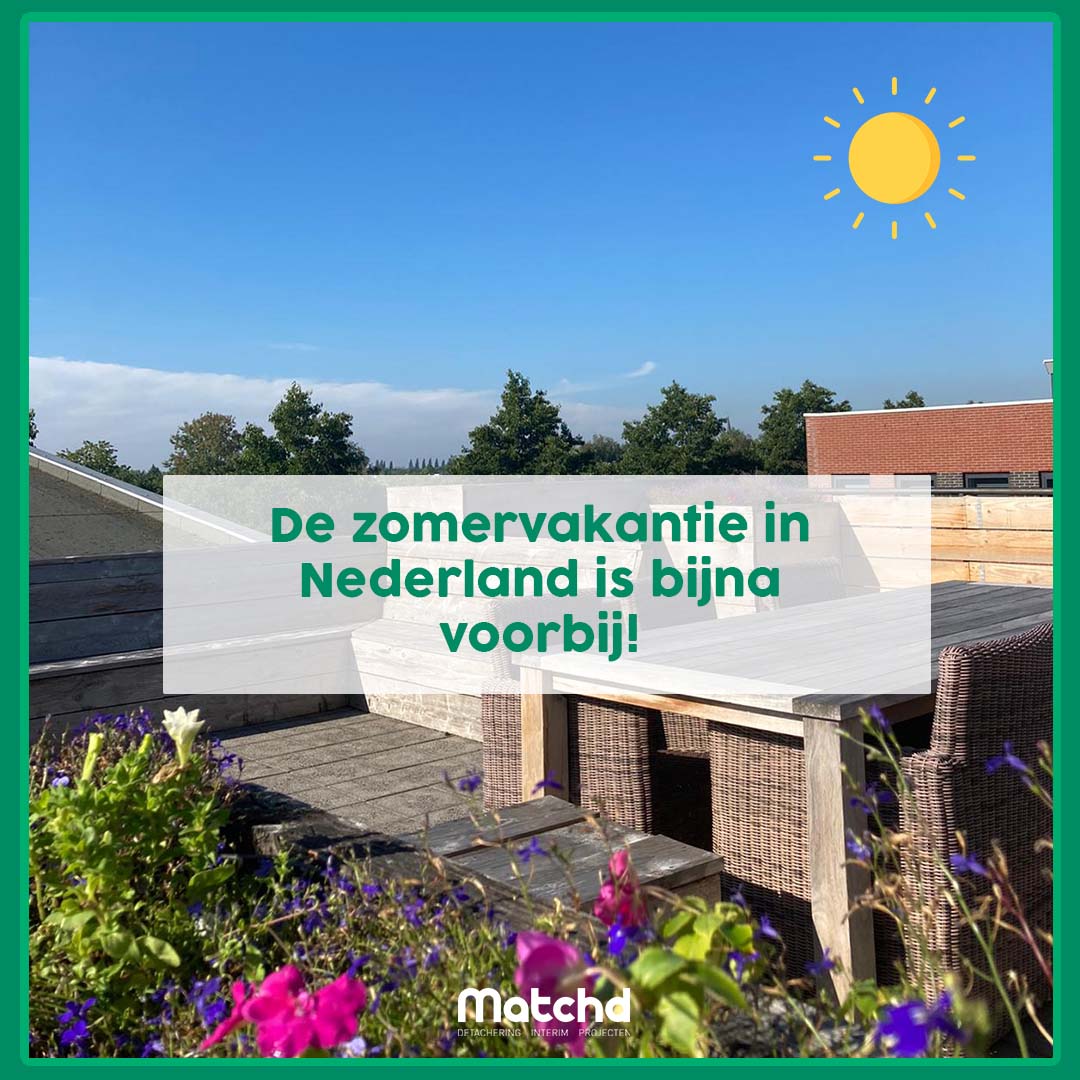MatchdNL's tweet image. De zomervakantie in Nederland is alweer bijna voorbij. Tijd om weer aan de slag te gaan! Ben je binnenkort beschikbaar voor een nieuwe interim opdracht? Pak je laptop erbij, ga lekker in het zonnetje zitten en bekijk ons brede aanbod in vacatures! ☀️💻 matchd.nl/vacatures