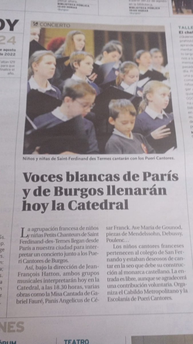 Os esperamos a todos/as esta tarde a las 18:30 en la Capilla de Santa Tecla de la Catedral de Burgos. No podéis faltar!