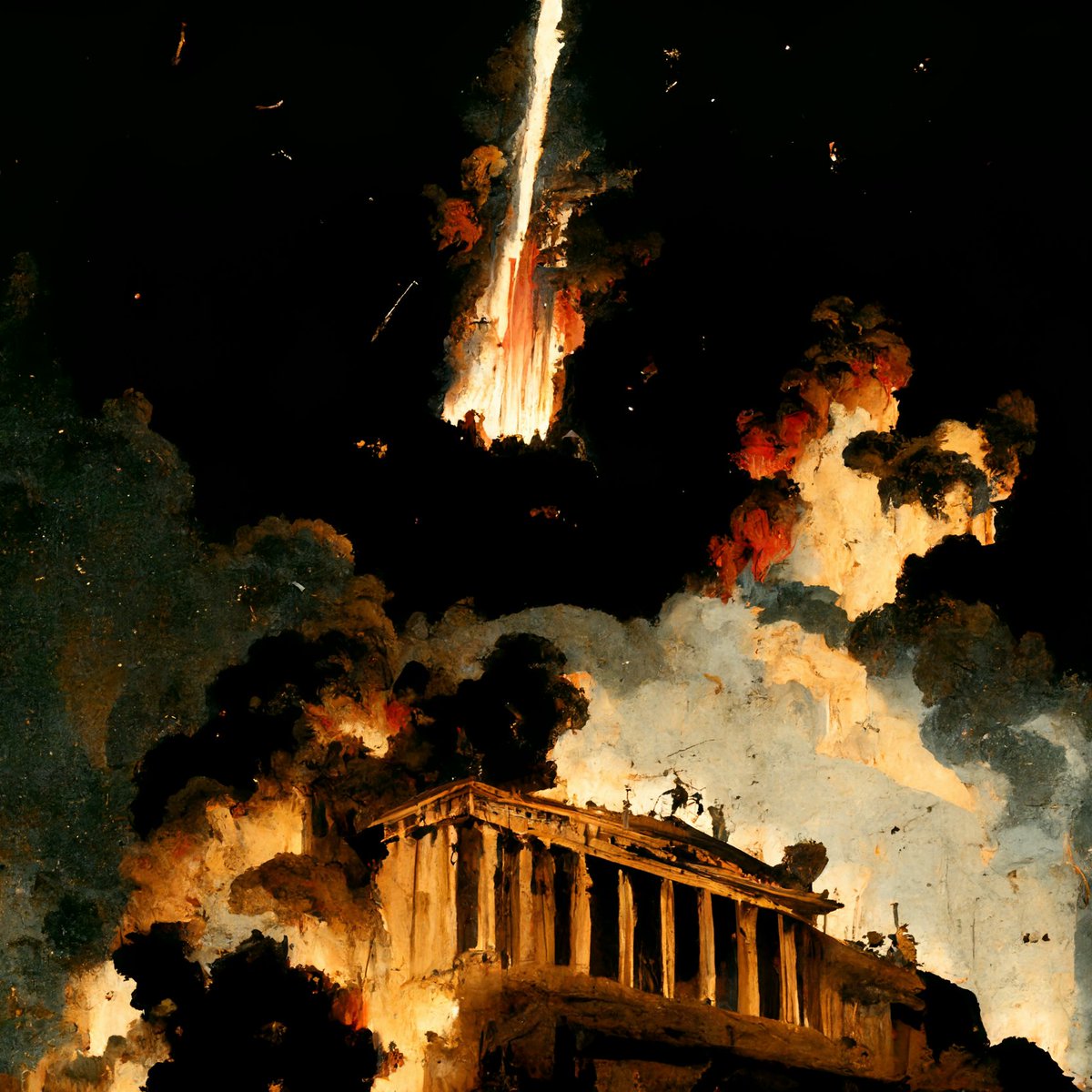 jtoump's tweet photo. Dystopian views of the Parthenon #MidjourneyAI https://t.co/1Rs7Lc7T05