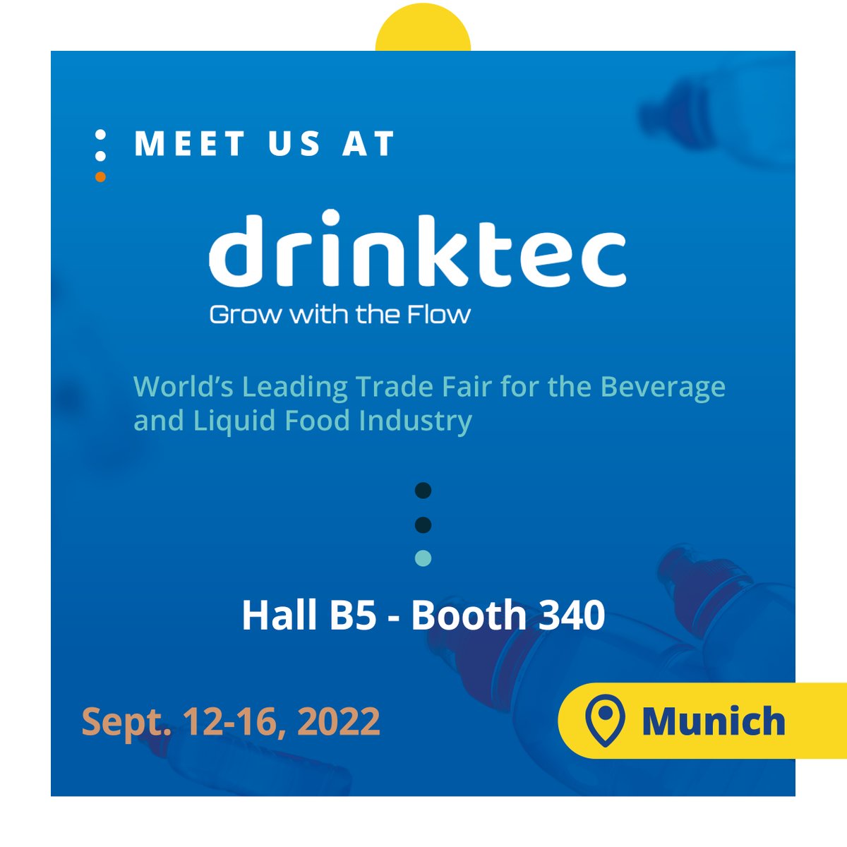 serac_group's tweet photo. Serac will present at @drinktec the #BluStream® chemical-free cap #sterilization module which is in production for over a year at Sources ALMA , a beverage producer located in France.

Visit us in the Hall B5! https://t.co/l8FSuQ7Ztp