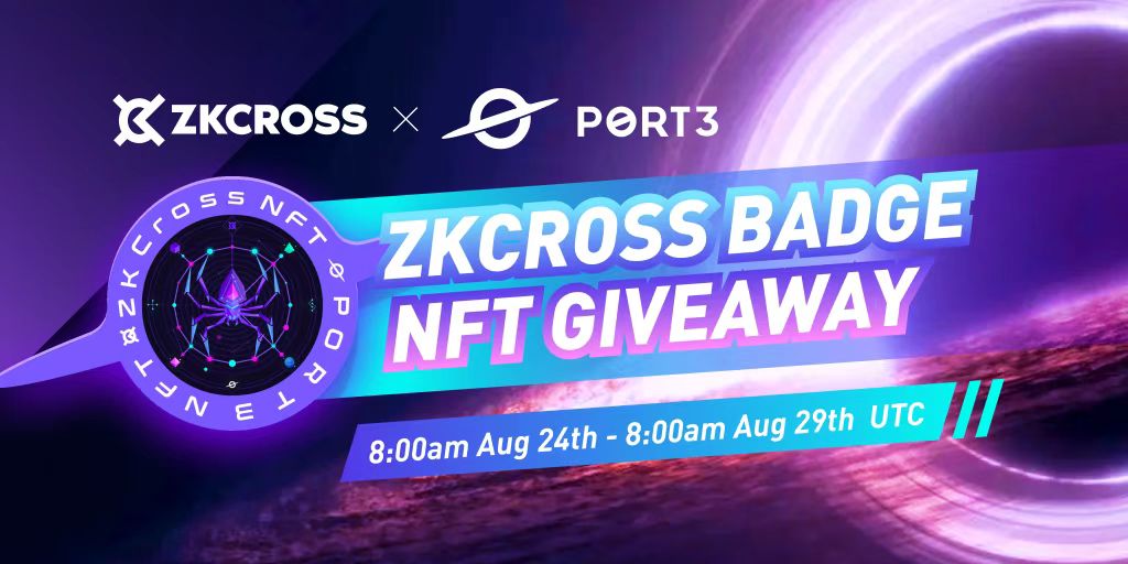 To celebrate 🤩ZKCross x <a href="/Port3Network/">Port3 Network</a> Partnership🎉 
We launched co-brand #NFTGiveaway🚀

Follow the rules👇 to grab ZKCross x <a href="/Port3Network/">Port3 Network</a> co-brand #NFT 

Enter at✅ sograph.xyz/space/ZKCross/… 
#ZKCrossNFT #Crosschain #Layer2