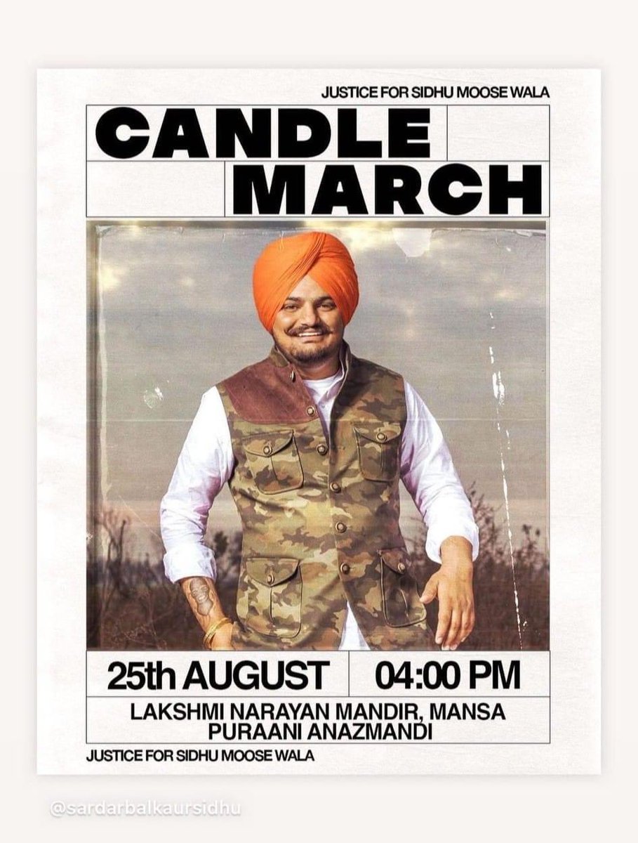 Randeep026's tweet photo. @iSidhuMooseWala #JusticeForSidhuMooseWala https://t.co/thm77LUjp0