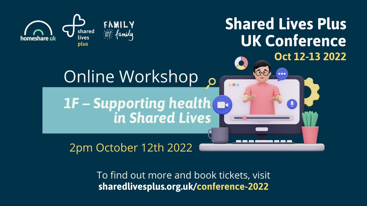 SharedLivesPlus's tweet photo. With more than 30 workshops at this year's Shared Lives Plus UK conference, there's bound to be something to catch your eye. Including several workshops around different aspects of health in #SharedLives.

See the full workshop list here: https://t.co/C55vR5Kr6w https://t.co/JxUeQI2D1h