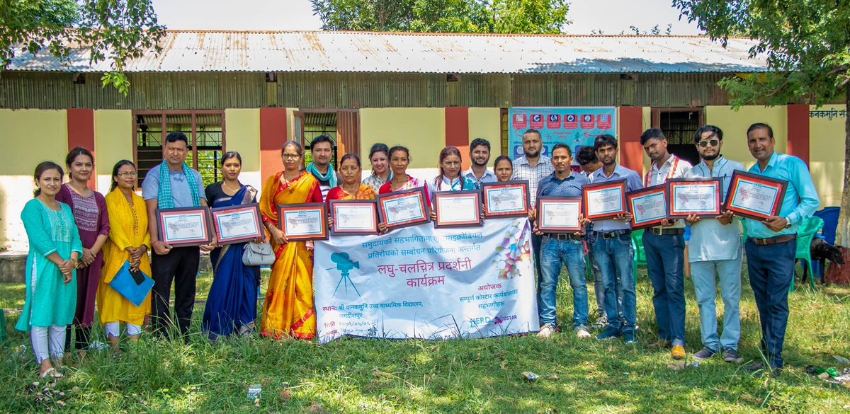 HERDIntl's tweet photo. Addressing drivers of #AMR through community engagement!
As part of #COSTAR project, community members identified the issues on  #AMR and developed short films that were screened in presence of local stakeholders in Kapilvastu, Nepal. 
@CE4AMR @NuffieldLeeds @FightingMalaria https://t.co/OVTXyYuf4X