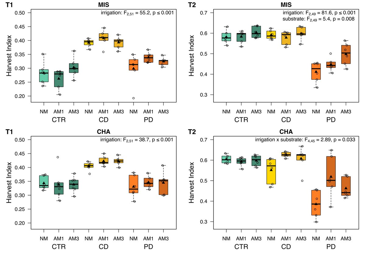 Drought stress and mycorrhiza can affect the performance of wheat plants of different cultivars in different directions - learn more about it in our recent publication in Plants:
mdpi.com/2223-7747/11/1…