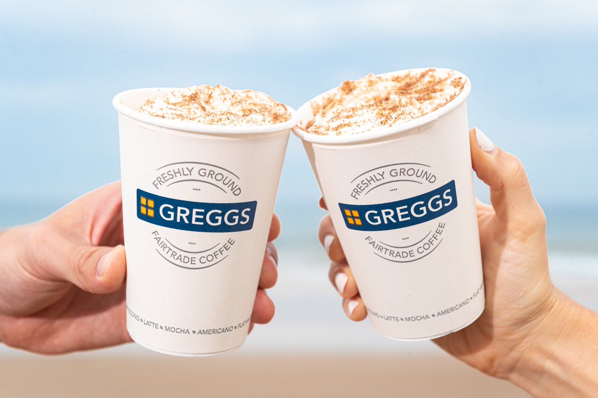 GreggsOfficial's tweet photo. It might still be summer, but it’s time to spice things up... Pumpkin Spice Latte is back in Greggs shops from tomorrow 🙌🏼🎃 https://t.co/MXTQZGYVAN