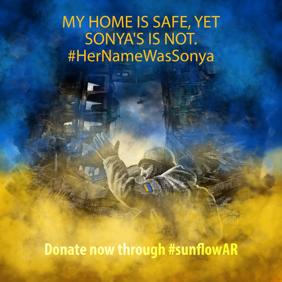 goldenanorak's tweet photo. If you have a couple of minutes and want to do something in solidarity with Ukraine, in the spirit of not forgetting everything that is happening, grab your phone click here and experience the life of Sonia in your living room. https://t.co/xkVqSFx2Pl #sunflowAR #HerNameWasSonya https://t.co/6XVZnOQwPU