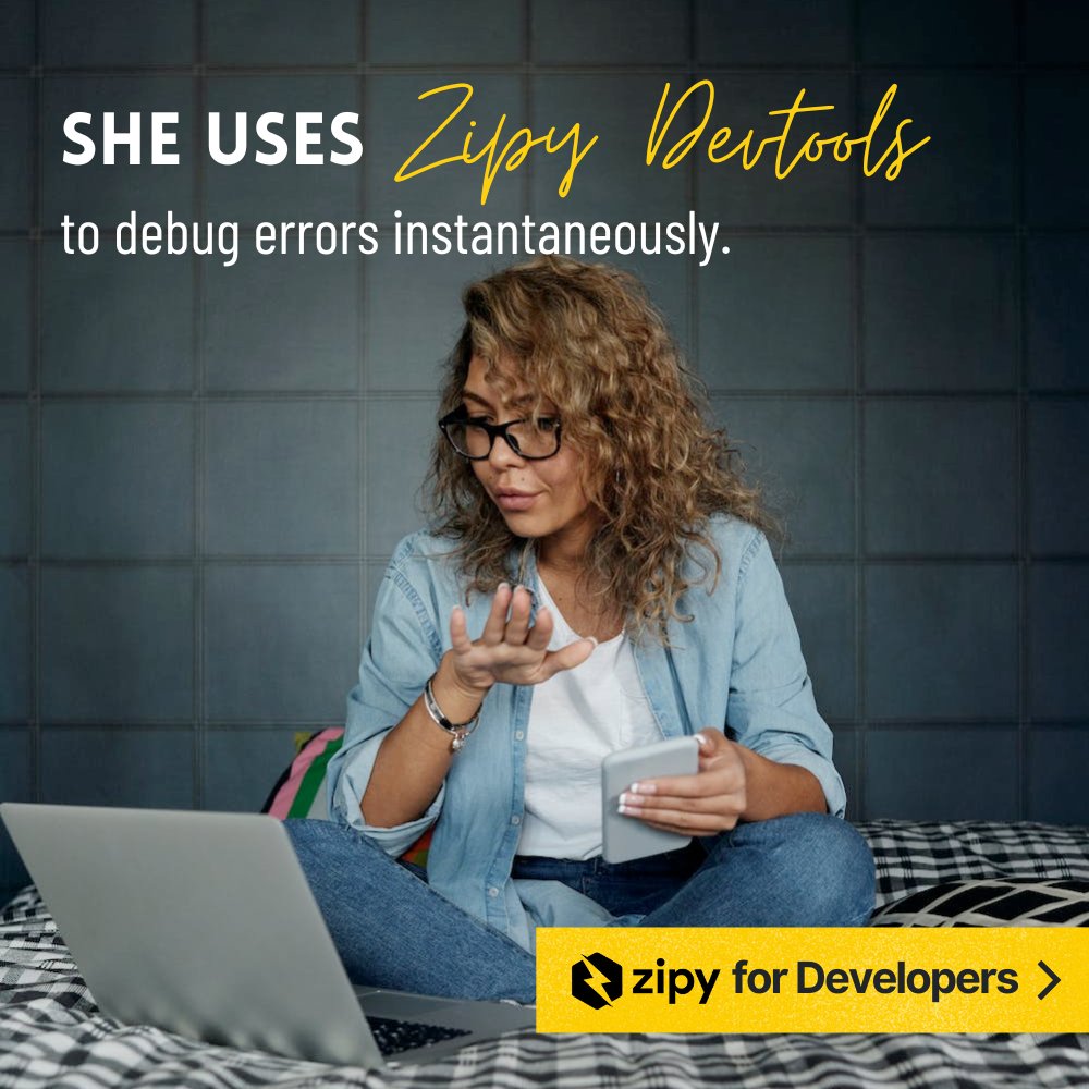 zipyai's tweet photo. As a Developer are you still spending a major part of your day solving customer bugs? With @zipyai you can change this.
#javascript #bugs #errors #developerlife #developercommunity #debugging #frontend #networkerrors https://t.co/rJtiAFRqHH
