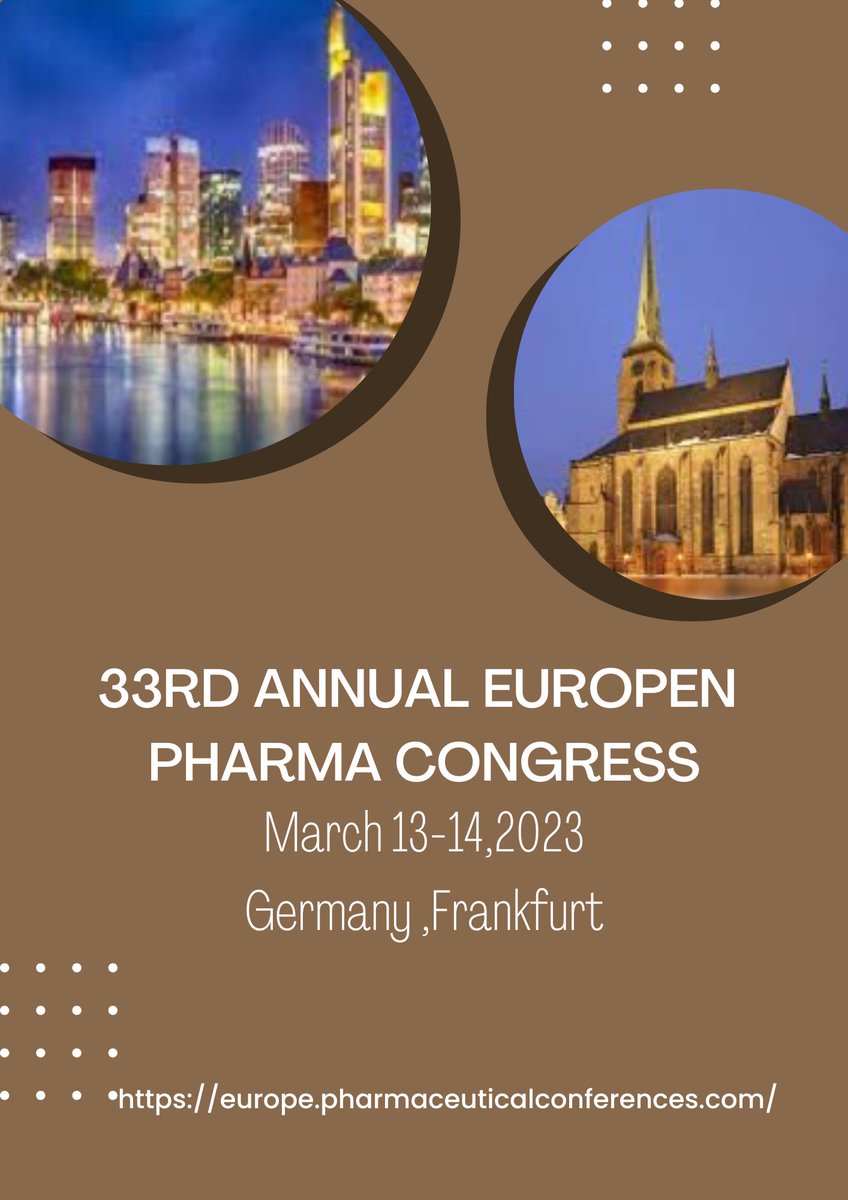 PharmaEuro's tweet photo. #33rd Annual European Pharma Congress scheduled during #March 13-14, 2023 at #Frankfurt, Germany.
@speaker @delegate @Youngresearcher @Posterpresentation slots are available @PharmacyVoice,@BayerPharma,@EmcurePharma,@yourAAH ps; https://t.co/77qtGELBa4 https://t.co/oO1D1aIbz3