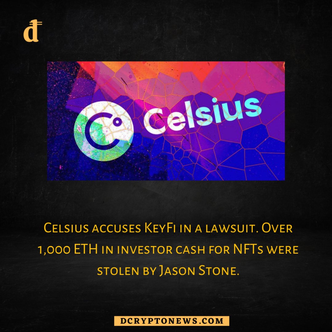 Celsius accuses KeyFi in a lawsuit. Over 1,000 ETH in investor cash for NFTs were stolen by Jason Stone.
#cryptocurrencynews #cryptotrading #cryptocurrencyexchange #cryptocurrencymining #cryptocurrencymarket #cryptocurrencycommunity