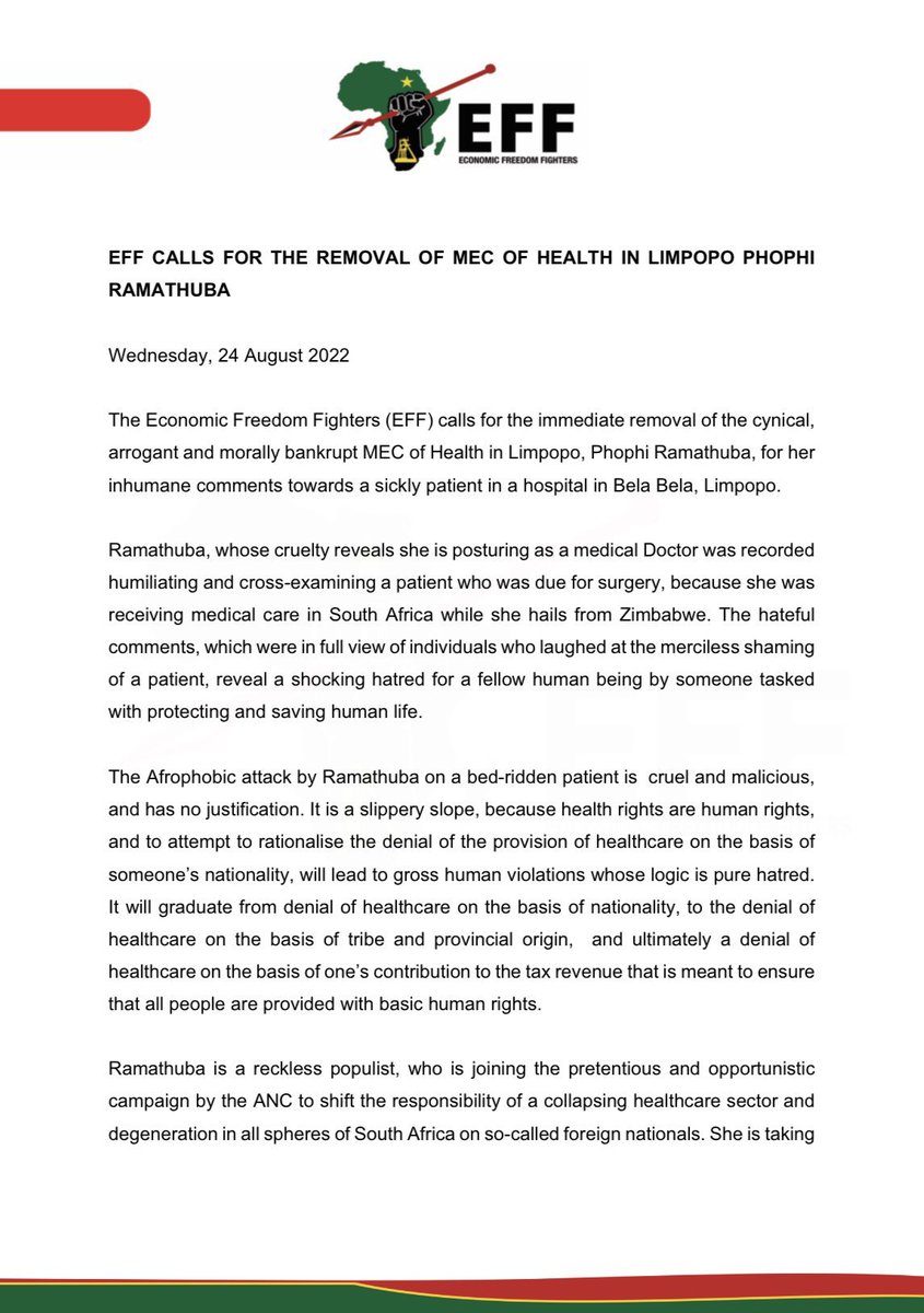 Omphile Maotwe On Twitter MEC Phophi Must Apologize To All Women For 