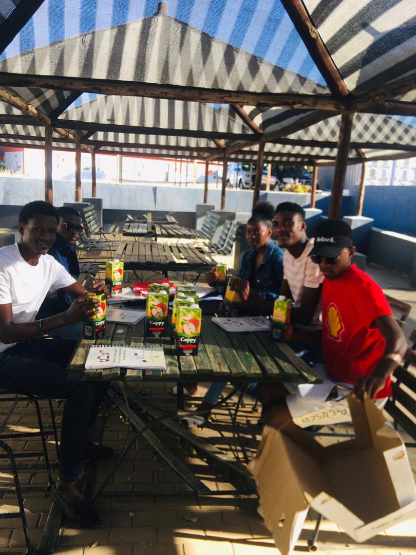 WhiteRibbonNAM's tweet photo. White Ribbon Youth Ambassadors Engagement Training on Gender-based Violence in  Windhoek with  support  from coca cola  Namibia for Refreshments https://t.co/RCSxKWXp2P