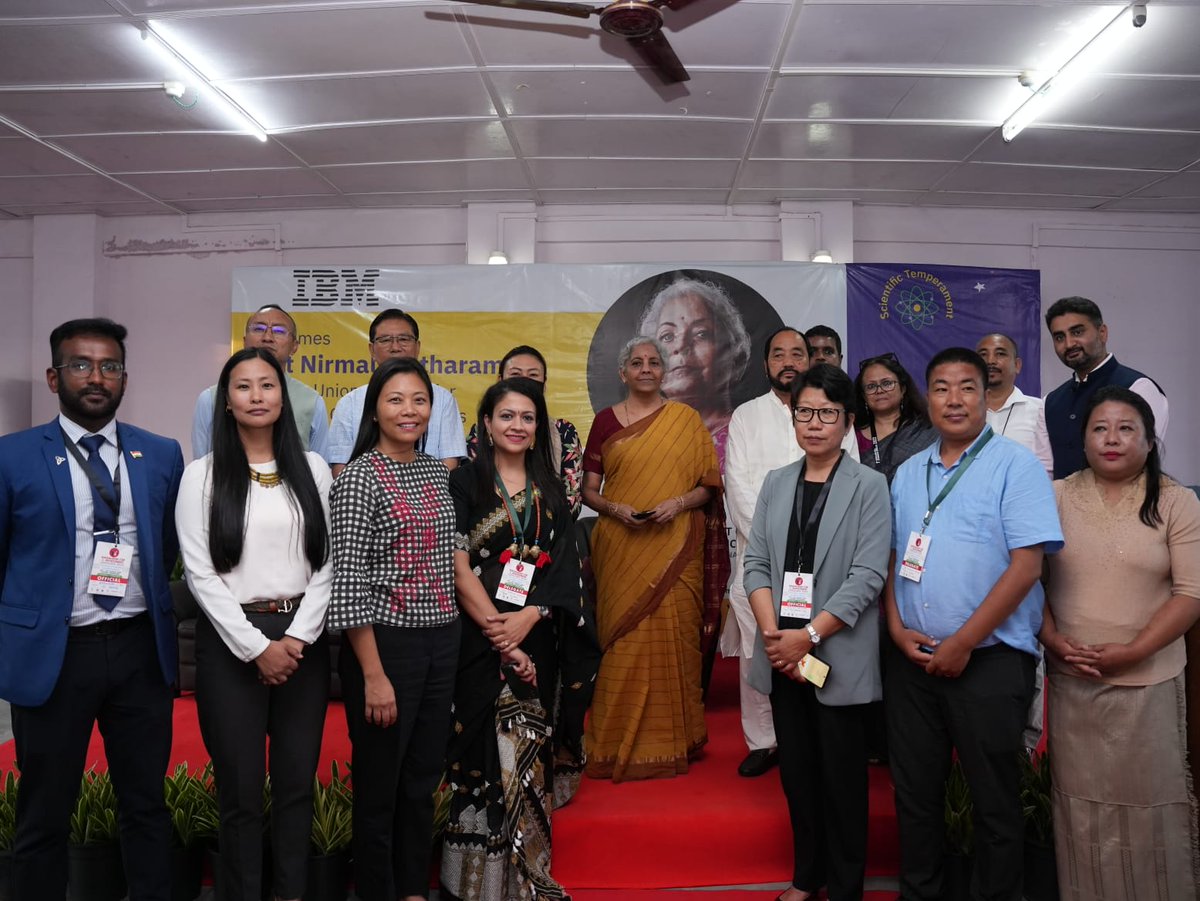 SonarSujit's tweet photo. Visit and interaction at Dr. Neilhouzhu Kire GHSS, Kohima by our Hon'ble Union Minister for Finance and Corporate Affairs, Government of India, with the IBM CSR team.#ibmstemforgirls in partnership with @questalliance  and implementation partner @YNnagaland  @emailmanjob @ibm_in https://t.co/e7N0aDWXpe