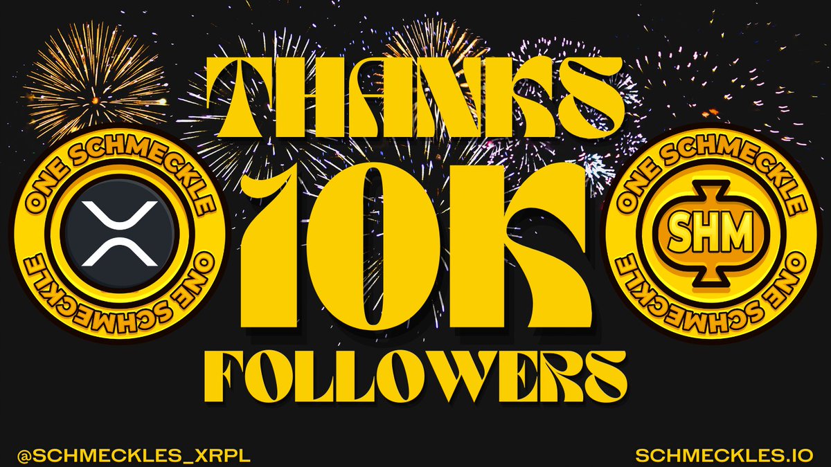 Schmeckles_XRPL's tweet photo. Congratulations to the @Schmeckles_XRPL community for reaching 10k followers. What a great time for it to occur with the upcoming @TheReaperCoin vote.

Stay tuned for the winners of the 10k Giveaway. Let's also celebrate with 10 games of Marbles tomorrow:

https://t.co/OwlnyvdMSx https://t.co/qFaDYOHCcC