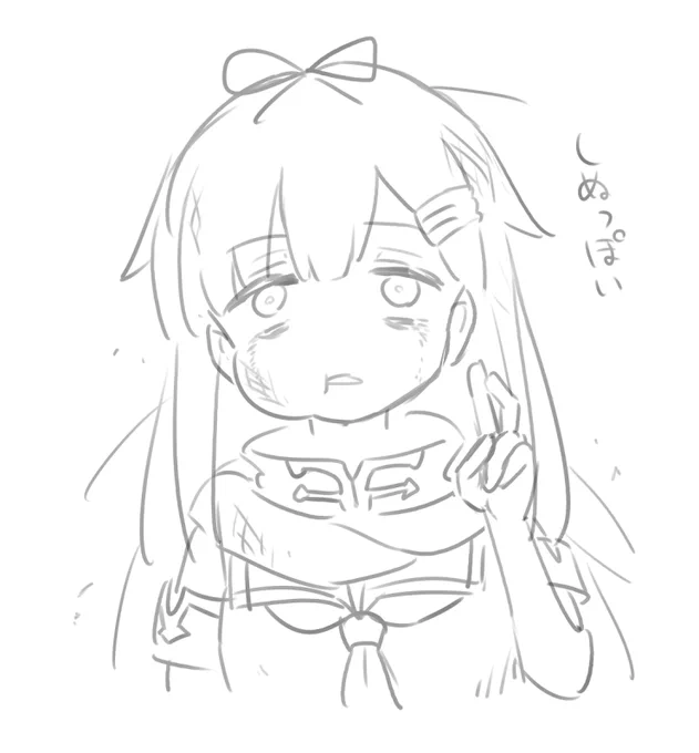 今日の歯医者が人生一レベルで痛かったので夕立を描きました 