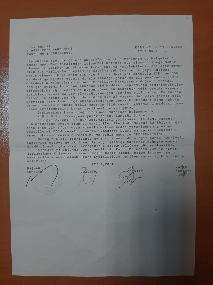 Cumhurbaşkanı Başdanışmanı, Vakıfbank Yönetim Kurulu Üyesi, Gençlik ve Spor Bakanı Yardımcısı Hamza Yerlikaya’nın yargılandığı mahkeme, lise diplomasının sahte olduğuna hükmetti.