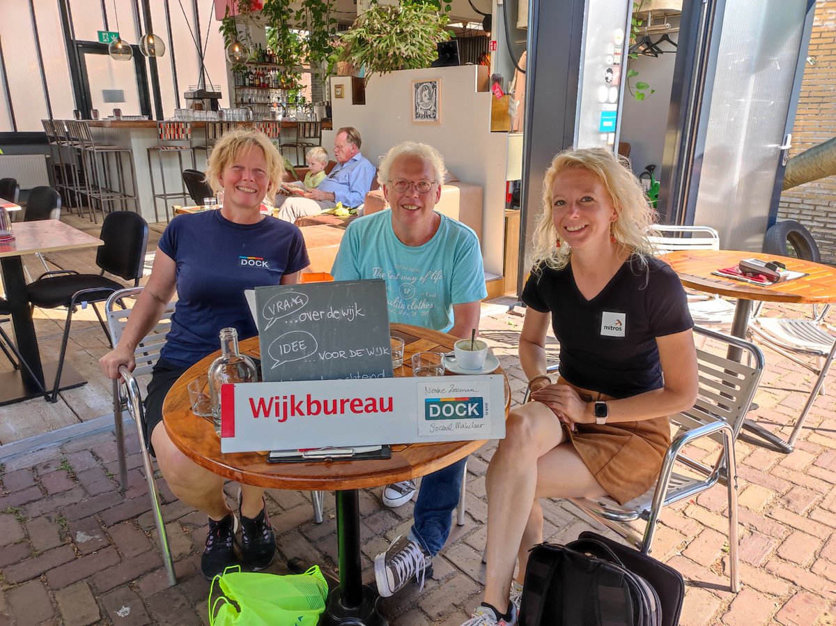 Mitros, Dock en gemeente zijn weer bij de wijktafel in Dichterswijk. Vakantie is voorbij. Mooie ontmoetingen!