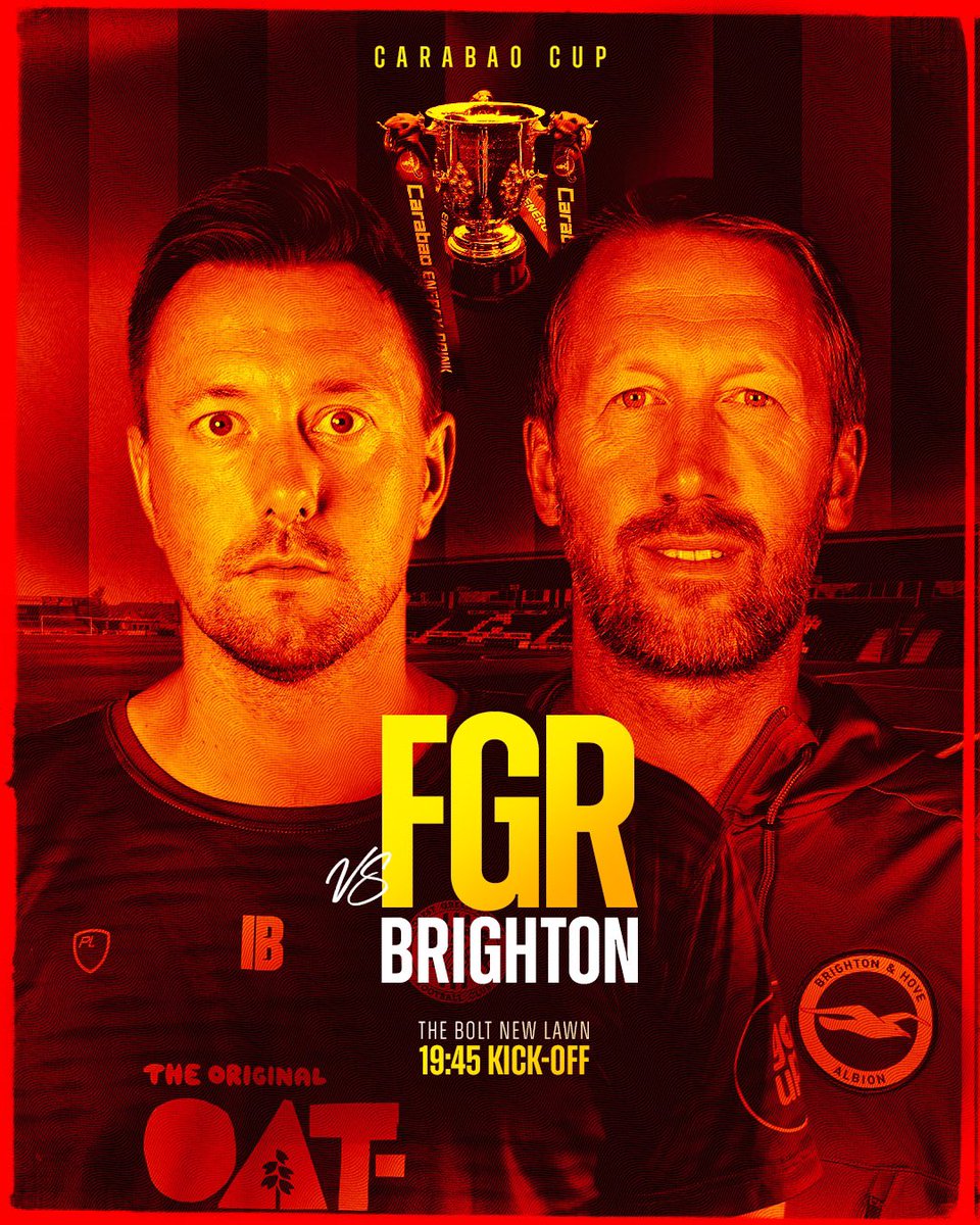 FGRFC_Official's tweet photo. Carabao Cup matchday with Premier League side @OfficialBHAFC visiting Nailsworth 🏆💥

#WeAreFGR 💚 https://t.co/H2iq8JEaTi