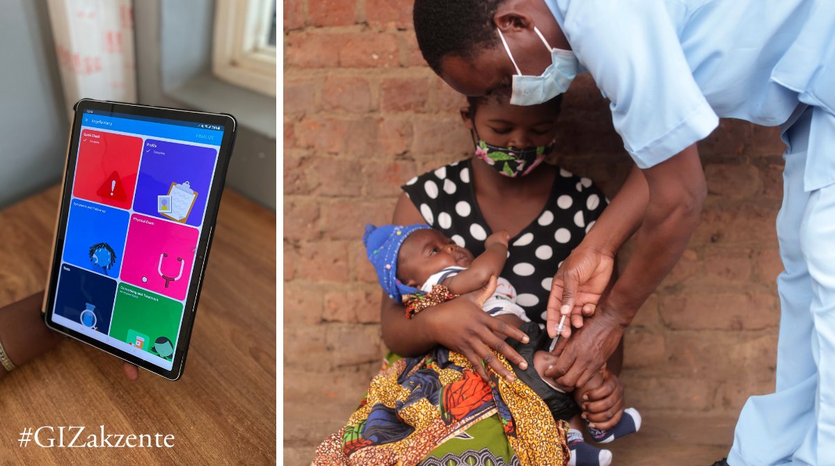 giz_gmbh's tweet photo. Vaccinating also works in remote areas, shows #GIZ in Malawi! This is so important because in 2021 alone 25 million children did not receive any basic vaccines. Read in #GIZakzente how ❄️cooled❄️ vaccines can get to the children: https://t.co/NlRx4XJVjR https://t.co/cBYgMlT9ps