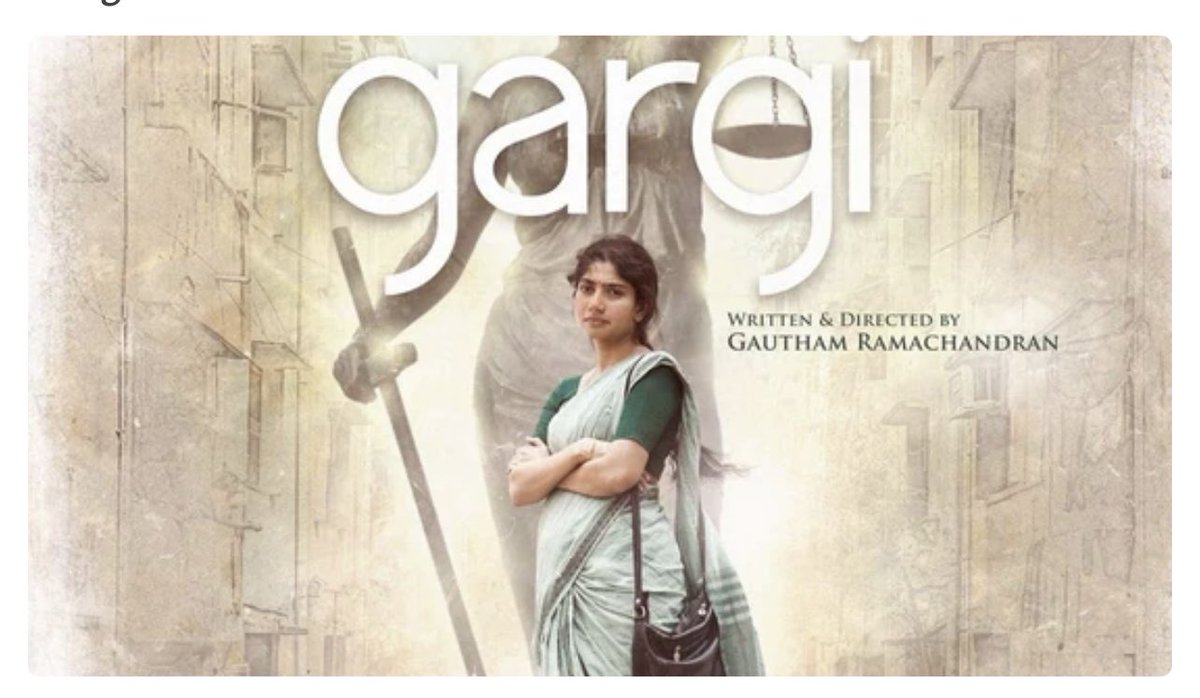 #Gargi what a movie <a href="/Sai_Pallavi92/">Sai Pallavi</a>