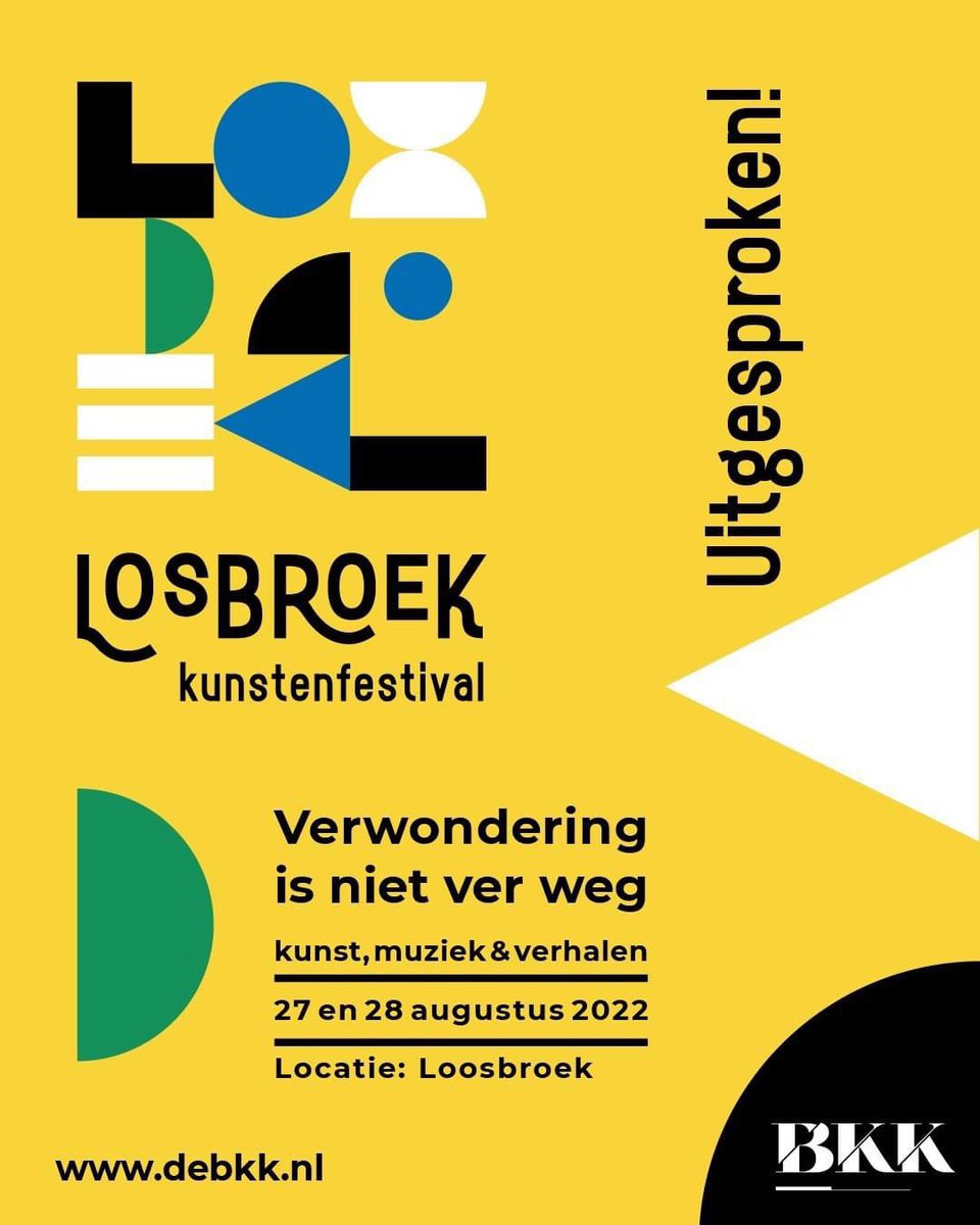 Aanstaande zaterdag en zondag: kunstenfestival Losbroek. Wandel of fiets langs beeldende kunst, muziek, poëzie en verhalenvertellers in het dorp Loosbroek. #debkk