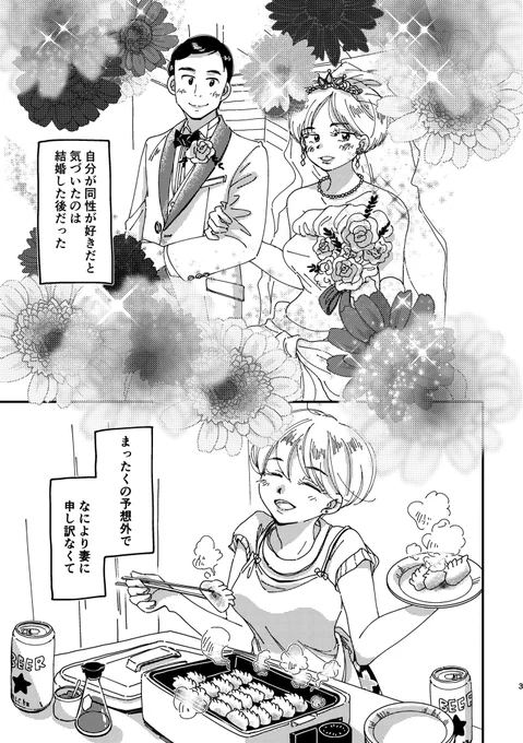 #コミティア141 の新刊サンプルです。(全30p)
結婚後に男性が好きと分かった夫の話です。
(1/4) 