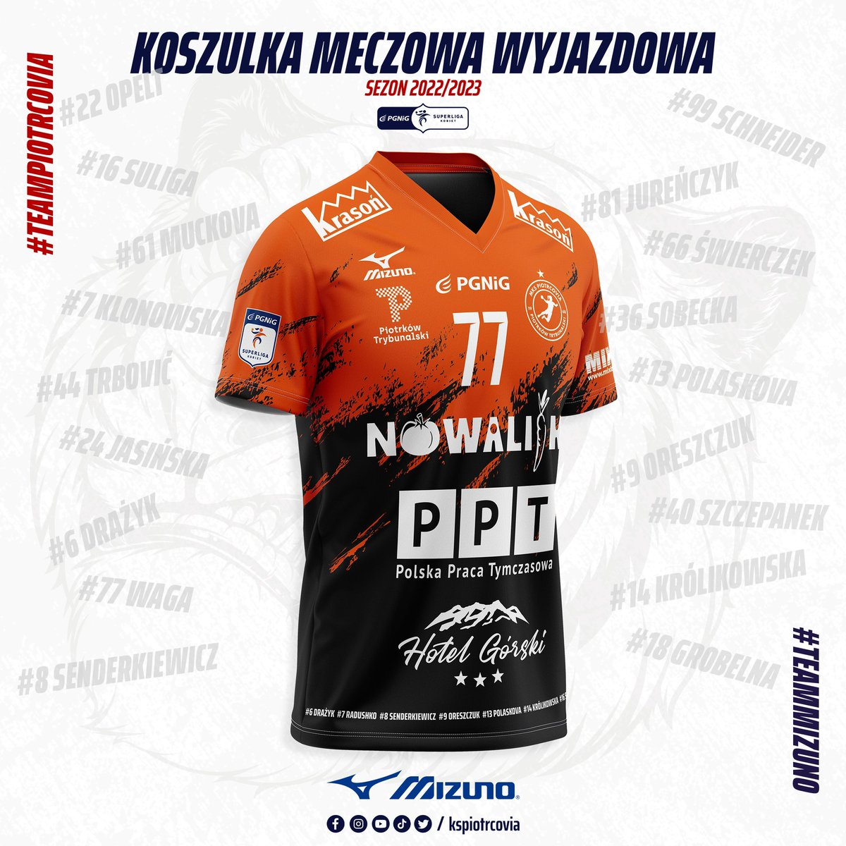 kbetnerowicz's tweet photo. W takich koszulkach przygotowanych przez #MIZUNO zagramy w tym sezonie w @SLkobiet 😎
@handballpolska @sport_tvppl @WPSportoweFakty @IwanskiMaciej @Chodzio74 @gorczynski_m @m_wojs @WojtekStaniec @SylwiaMicha @PBejnarowicz7 https://t.co/vpvzM87dWZ