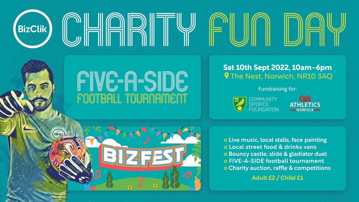 Our friends at @BizClikMediaGrp are having a fun day and Five-a-Side tournament with us on September 10th.

Please email Karl.Green@bizclikmedia.com if you'd like to enter a team! ⚽️
