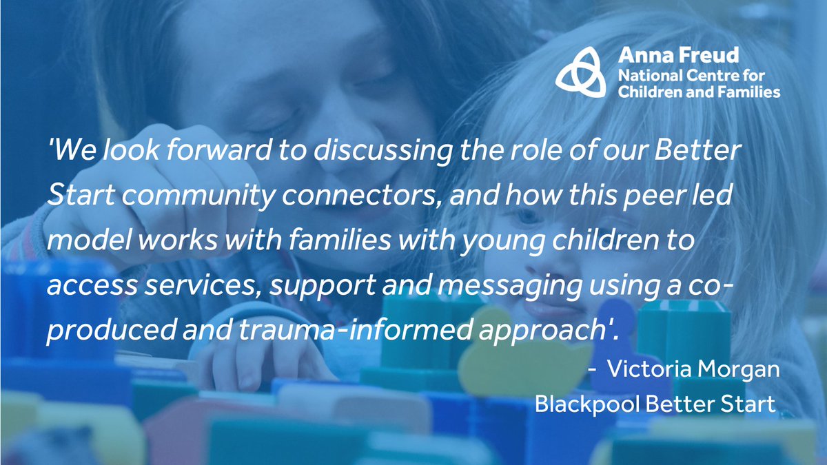 annafreuduk's tweet photo. .@Vicki_CECD will share learning of @CECDBlackpool in the panel discussion ‘Empowering Families and Youth involving families and young people in coproduction’ as part of National Centre for Family Hubs’ conference on 8th Sept. Sign up for free here! https://t.co/9vG9jWzgV0 https://t.co/d3o8pOwOOy