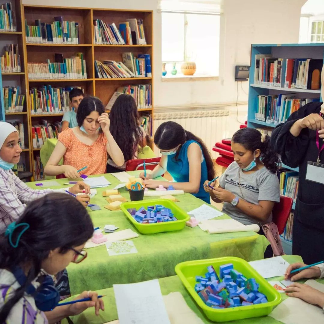 Part of the printing workshop at the Ottoman Court library in #Ramallah as part of the public program of #AlHarajeh artisan market that aims to revive Ramallah's old city and promote #Palestinian cultural heritage.