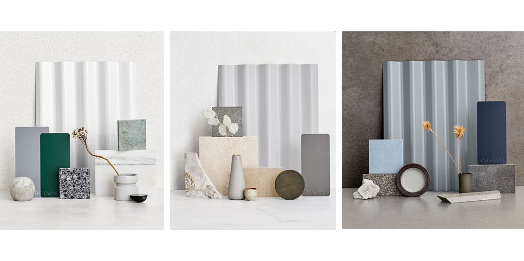 BlueScopeAus's tweet photo. Thank you to everyone who joined us for #Compass2022, and the announcement of the refreshed colour palette for @COLORBONDsteel including #DoverWhite, #Southerly and #Bluegum - now part of the core 22 colours in a Classic finish. Visit https://t.co/3Q8ZmSwguT for more https://t.co/Xp9SguQLIC