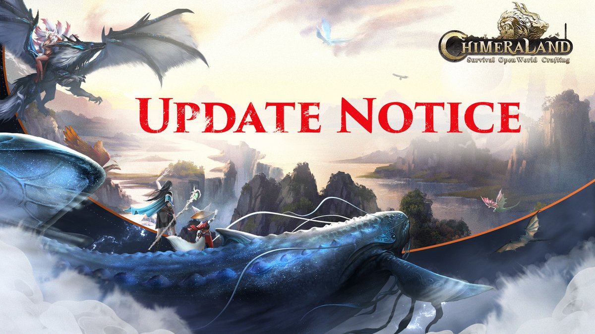 GChimeraland's tweet photo. Dear Traveler:
To provide you with a better gaming experience, we'll be shutting down the servers for maintenance and updates on 25/8/2022 from 06:00–08:00 (UTC+0), and servers will be unavailable during this time.
 More details:
https://t.co/C6U7Ajx8EP

#Chimeraland https://t.co/023eSVT5LF