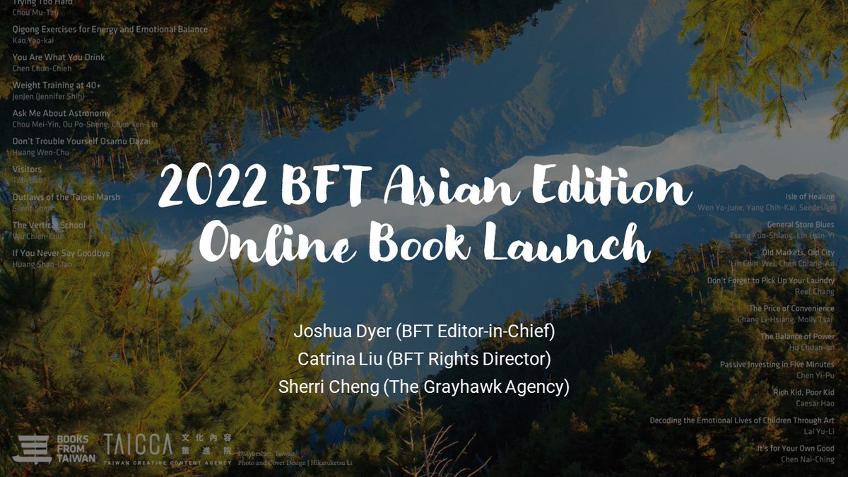 booksfromtaiwan's tweet photo. Here's your final chance to register for the BFT Asian Edition Online Book Launch!
https://t.co/jlLZSP6oew
Want to know what the hottest titles are? Don't miss it!!
#booksfromtaiwan #readingtour #summerreads #selfhelp #fiction #nonfiction https://t.co/13FIFChtLz