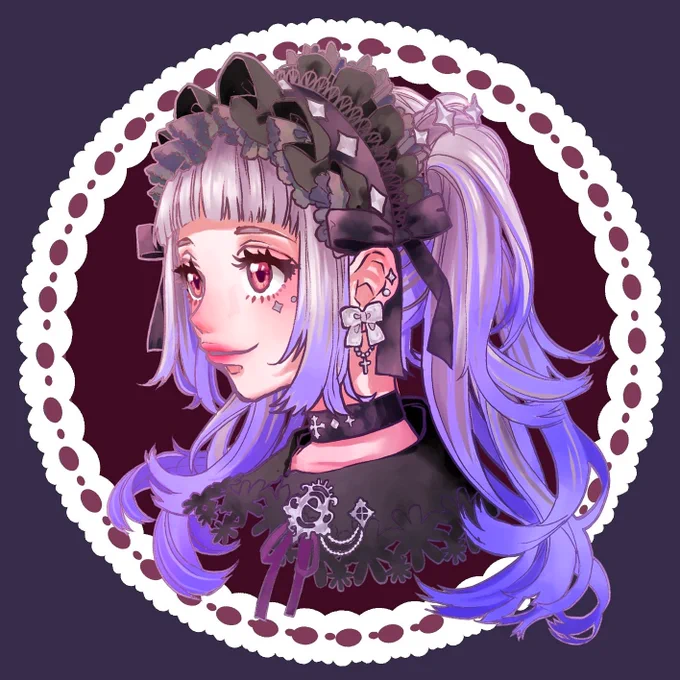 ゴシックロリィタさん#イラスト #お絵描き 