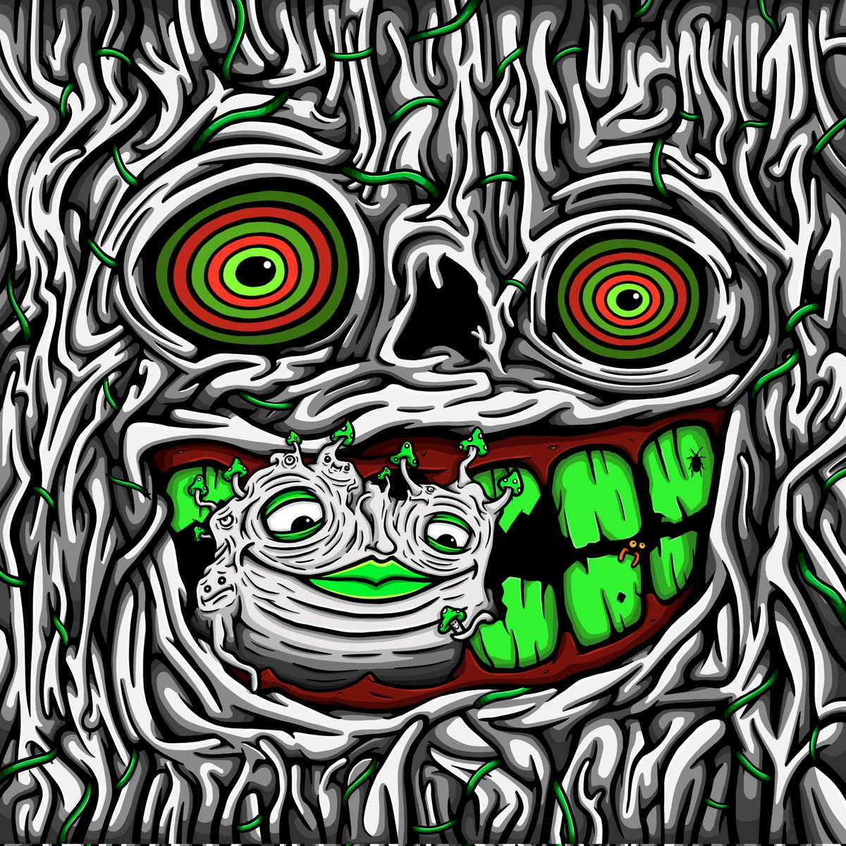 Shibucuzzybro's tweet photo. 🚨MORE DOPE SNEAK PEAKS🚨

@PsychonautzNFT is where it's at for the upcoming free mint of GRIM our fifth character in it's own collection if u want GRIM get the other four characters quick time is ticking....🤯 #gopsycho with us #NFTCommunity #nftart #ETH #FreeMintNFT #NFTs https://t.co/re6Zfs5DKV