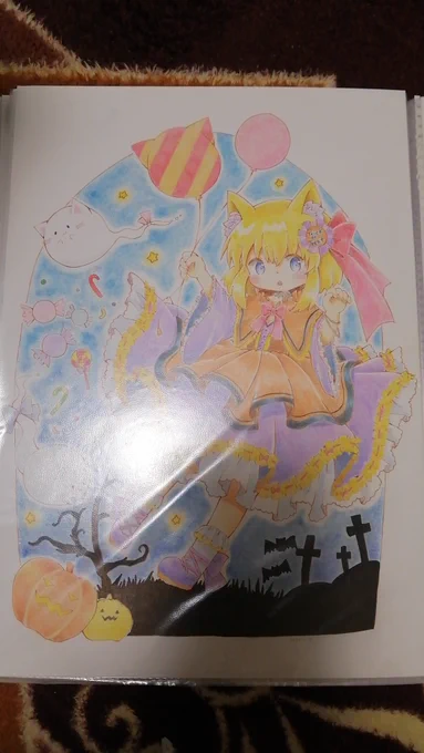 ラフ。何年か前のハロウィンの時に描いた子 