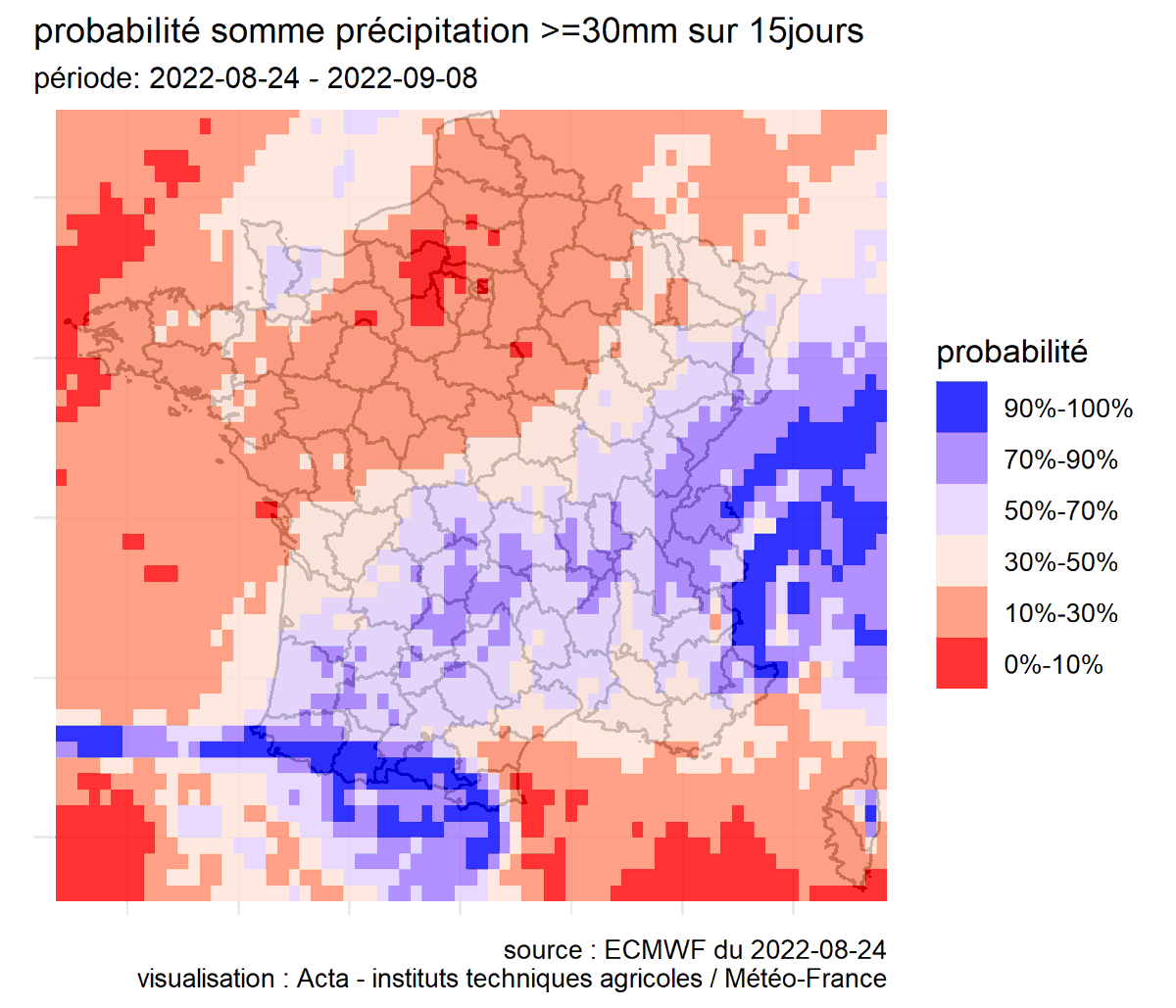 🌦️Sécheresse 2022. Que nous disent les prévisions de précipitation et les incertitudes associées ? (mis à jour au 24 aout 2022) par Instituts techniques agricoles <a href="/ACTA_asso/">Acta</a> <a href="/Arvalisofficiel/">ARVALIS</a>  <a href="/terresinovia/">Terres Inovia</a> <a href="/vignevinfrance/">IFV</a>  <a href="/meteofrance/">Météo-France</a>   #ECMWF
Bulletin : numerique.acta.asso.fr/prevision-prec…