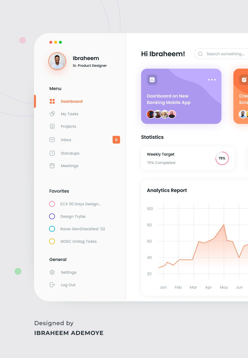 ingenious_02's tweet photo. Day 24
Analytics Chart / Dashboard.
This just gives me a whole therapeutic feeling π₯Ίππ
Like & retweet πͺ. Thank youuu.
Your Feedbacks are much appreciated π
@ecxunilag @ingenious_02
#30DaysOfCodeAndDesign #ECX30DaysofDesign #uidesign #designers #daily #uiuxdesign #uxdesign https://t.co/AFydiA1fsg