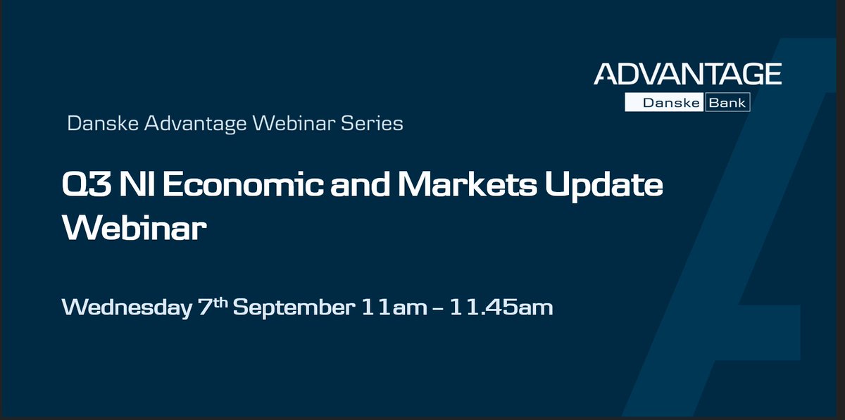 Join our Economic &amp; Markets Update on 7 September where we’ll be joined by Conor Lambe, Danske Bank Chief Economist, John-Paul Coleman, Danske Bank Head of Treasury &amp; Markets, and Chris Martin, Head of Sustainability at Danske Bank. Register here: events.danskebank.com/ereg/newreg.ph…