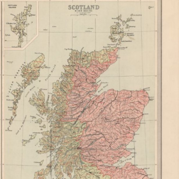 natlibscotmaps's tweet photo. This map of Scotland's River Basins clearly shows the Scottish watershed, the divide separating river systems that flow to the east into the North Sea from those flowing west and north into the Atlantic Ocean. From Survey Atlas of Scotland, 1912. https://t.co/WZDwpYLCjP https://t.co/qNrFZHkKrD