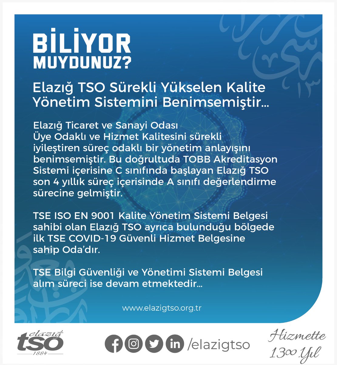 elazigtso's tweet photo. #bilgi
#biliyormuydunuz
#kalite 
@TOBBiletisim https://t.co/shU6pkd0x8