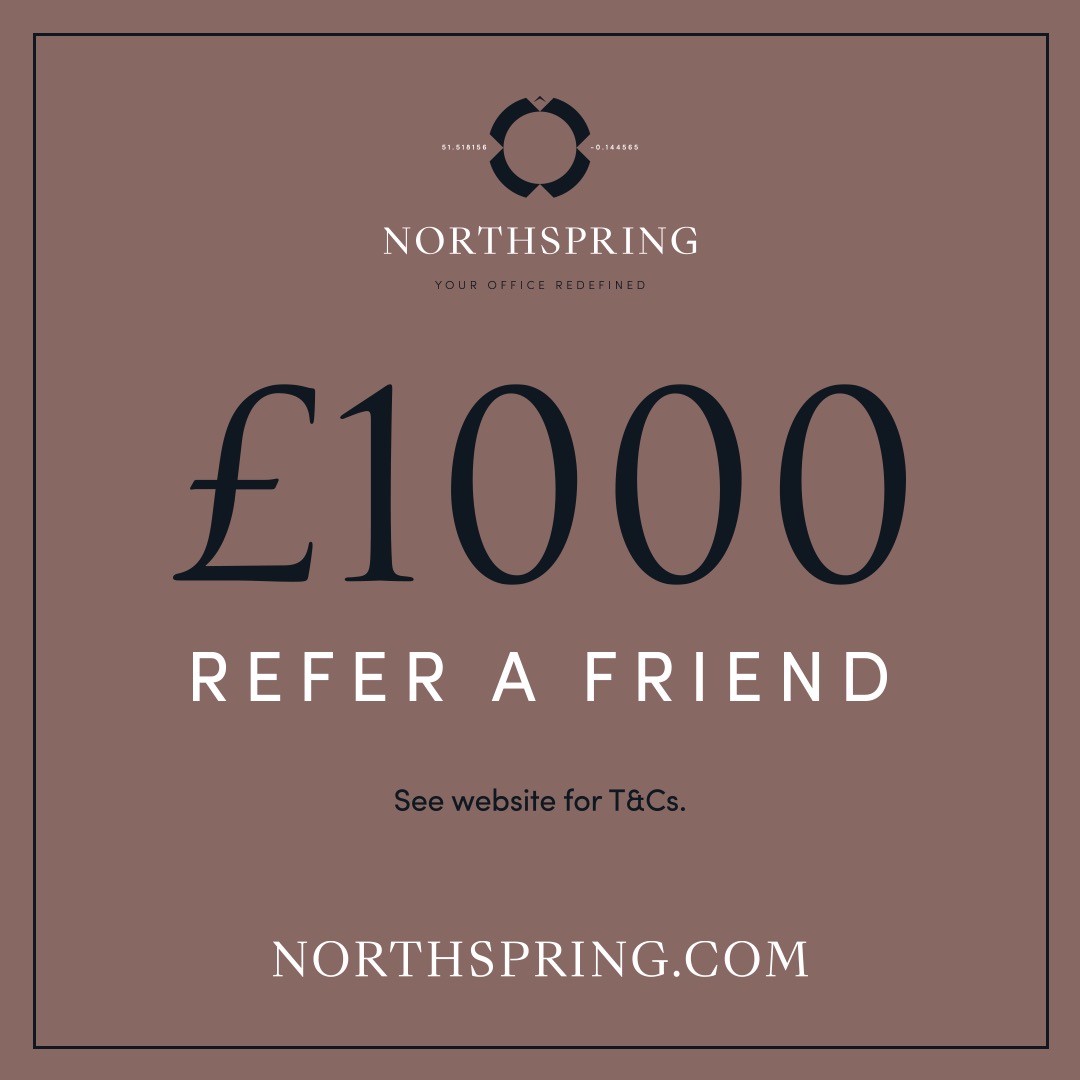 northspring_bhm's tweet photo. Do you know someone in search of their DREAM office? 💭

Refer a Friend to Northspring and you could receive £1000! 💰

Visit https://t.co/ruGng815nP for the full T&amp;Cs https://t.co/dNi0kwAHl4